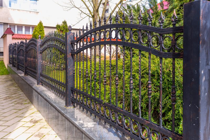 Gothic Iron Fence Installation